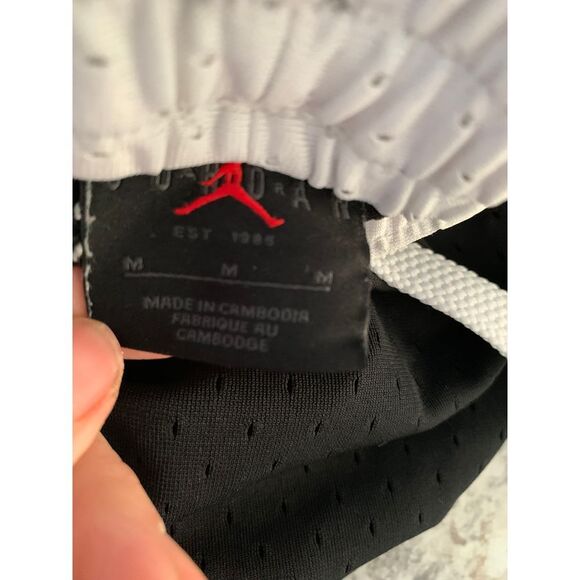 Jordan Diamond Basketball Shorts Black White Athletic Performance Sportswear - Picture 5 of 7